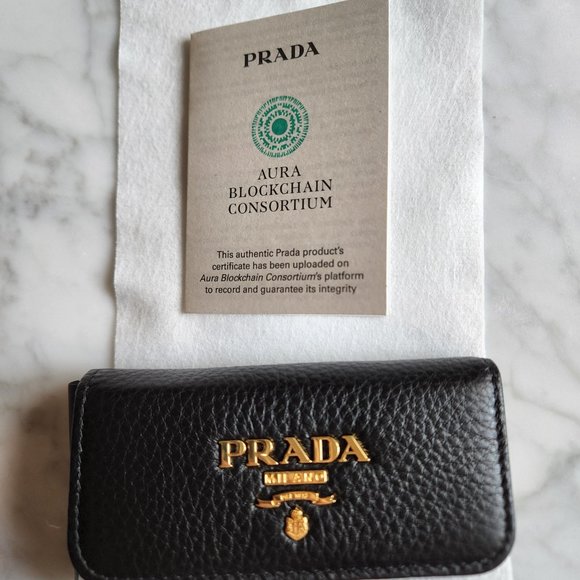 NEW Prada Vitello Leather Keychain Wallet - Picture 4 of 5